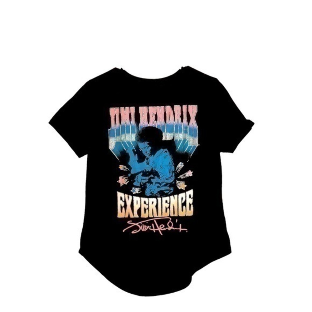 AUTHENTIC HENDRIX Junior’s Jimi Hendrix Experience T-Shirt in Black | Size Large